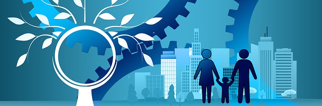 rodina před městem